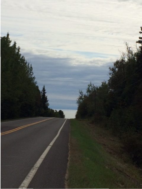 Sawbill Trail leading into Lake Superior
