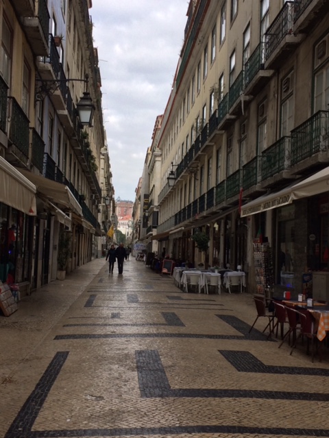 Our rented apartment was on this street, which was closed to traffic.